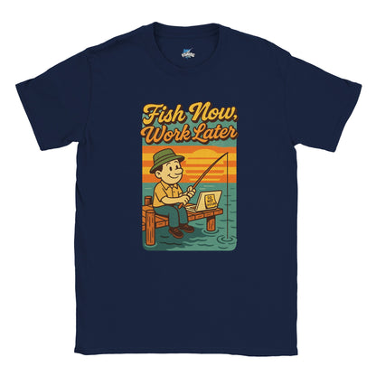 Fish Now, Work Later Fishing T-shirt - view 8