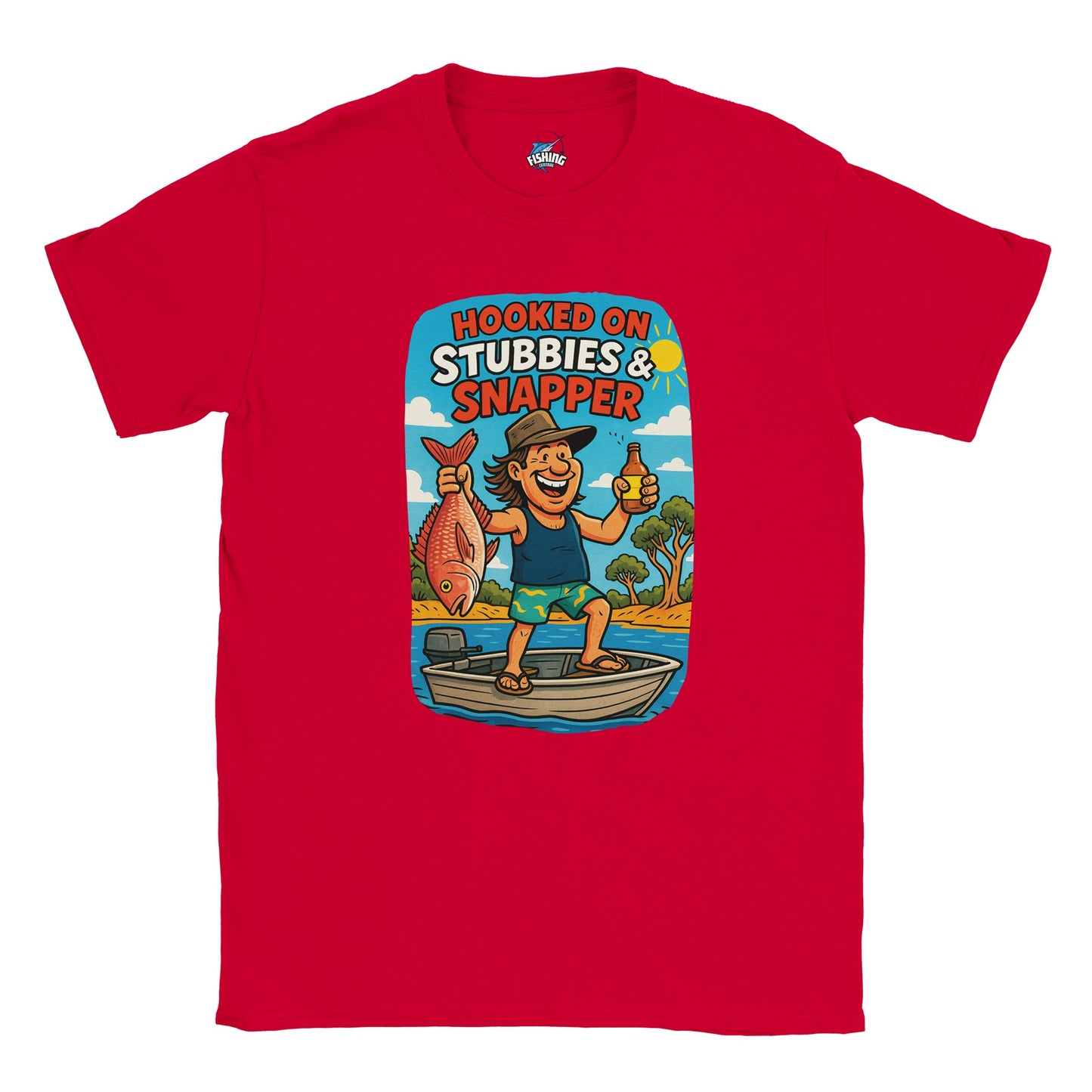Hooked on Stubbies & Snapper Fishing T-shirt - view 2