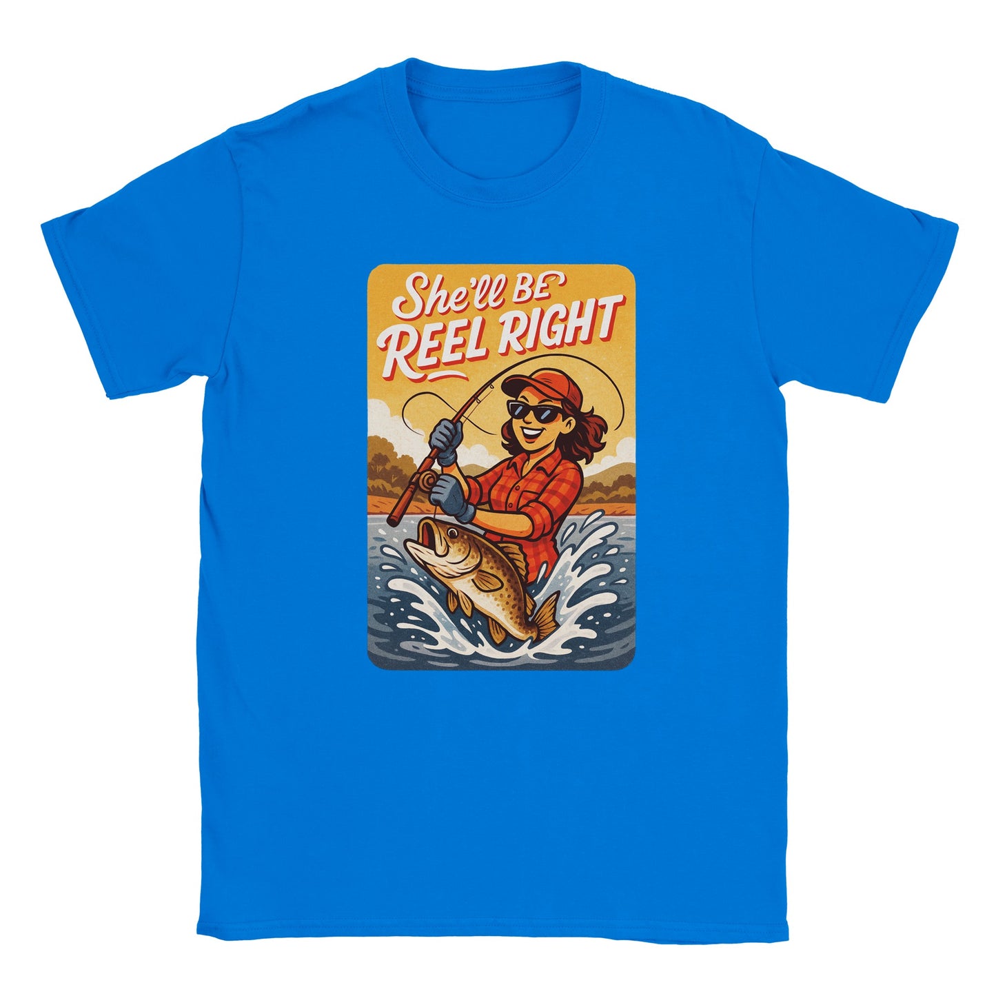 She'll Be Reel Right! Retro Fishing T-Shirt - view 5