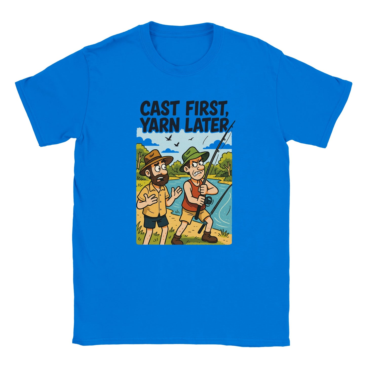 Cast First, Yarn Later Fishing T-shirt - view 8