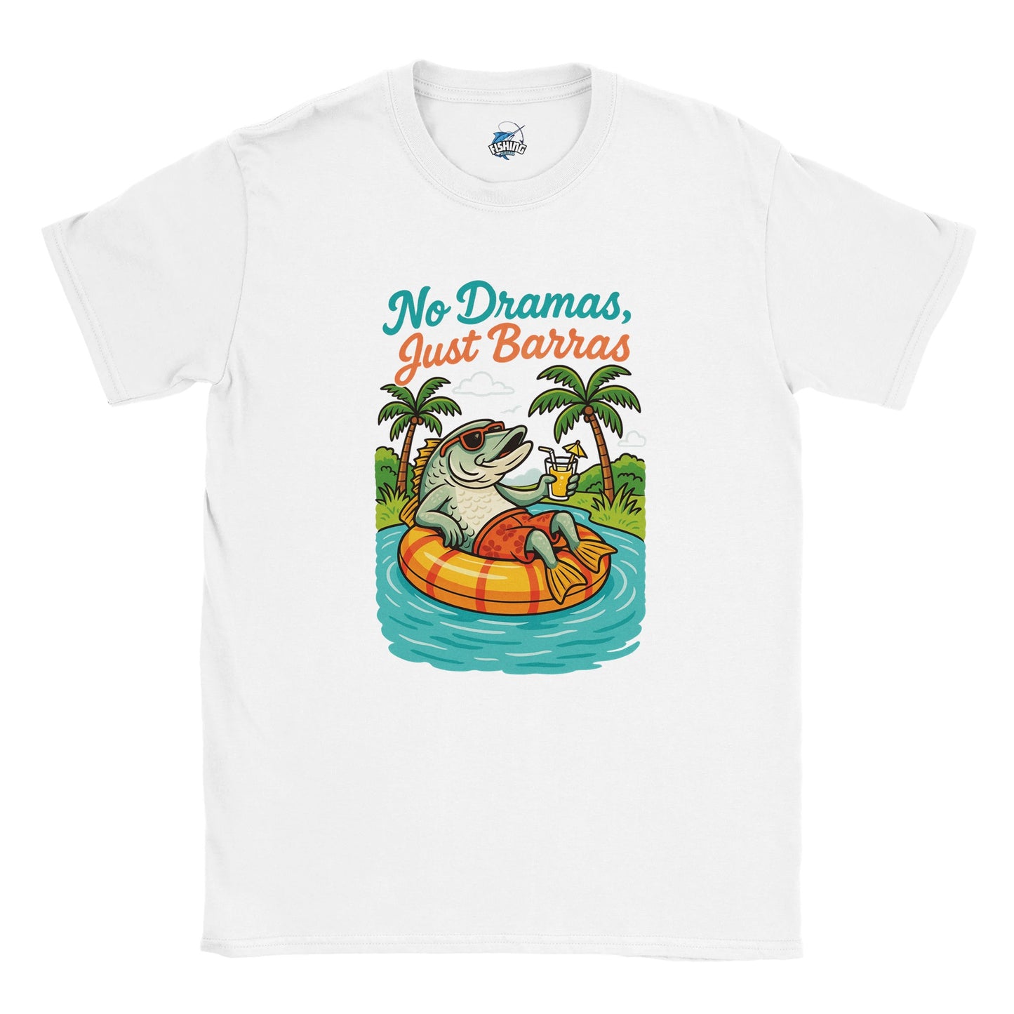 No Dramas, Just Barras Fishing T-shirt - Fishing Central Australia