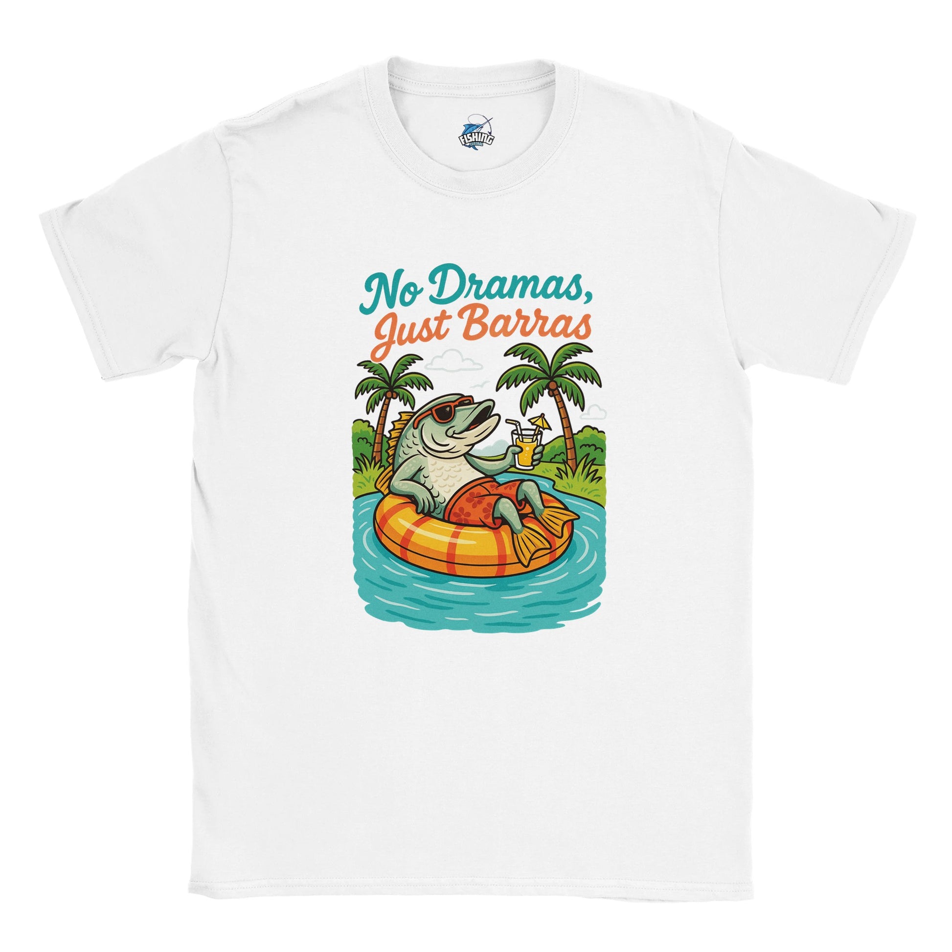 No Dramas, Just Barras Fishing T-shirt - Fishing Central Australia