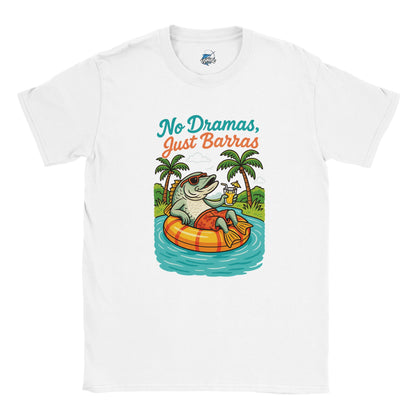 No Dramas, Just Barras Fishing T-shirt - Fishing Central Australia