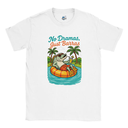 No Dramas, Just Barras Fishing T-shirt - Fishing Central Australia