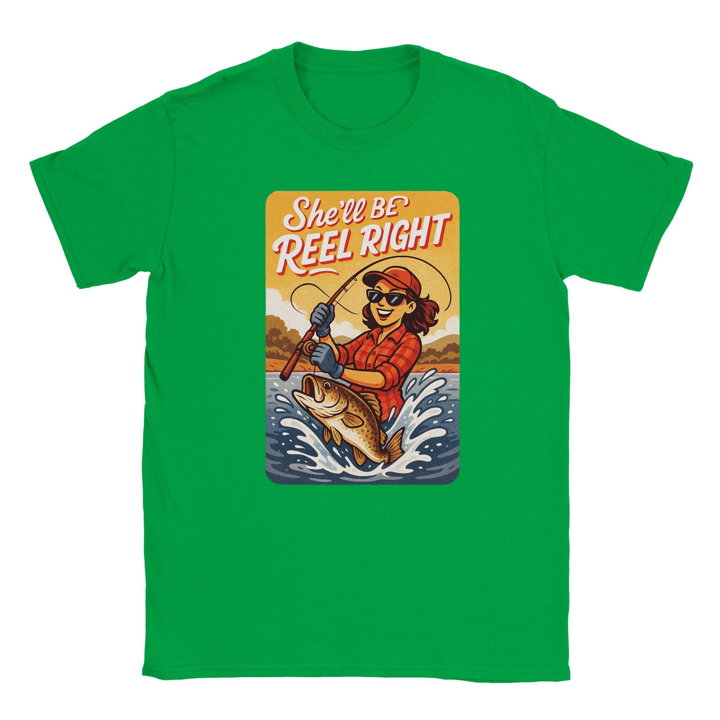 She'll Be Reel Right! Retro Fishing T-Shirt - view 6
