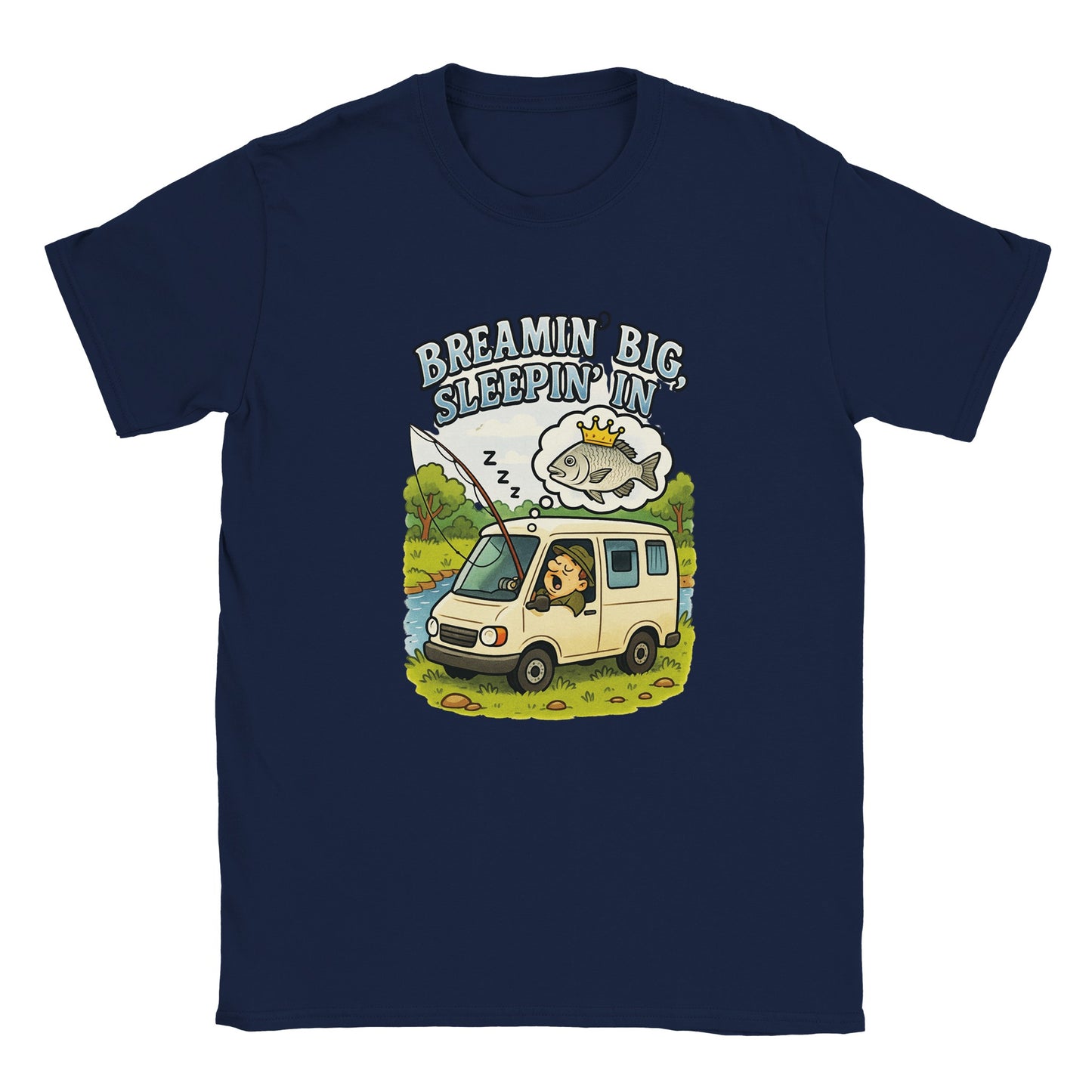 Breamin' Big, Sleepin' In Fishing T-shirt - view 4