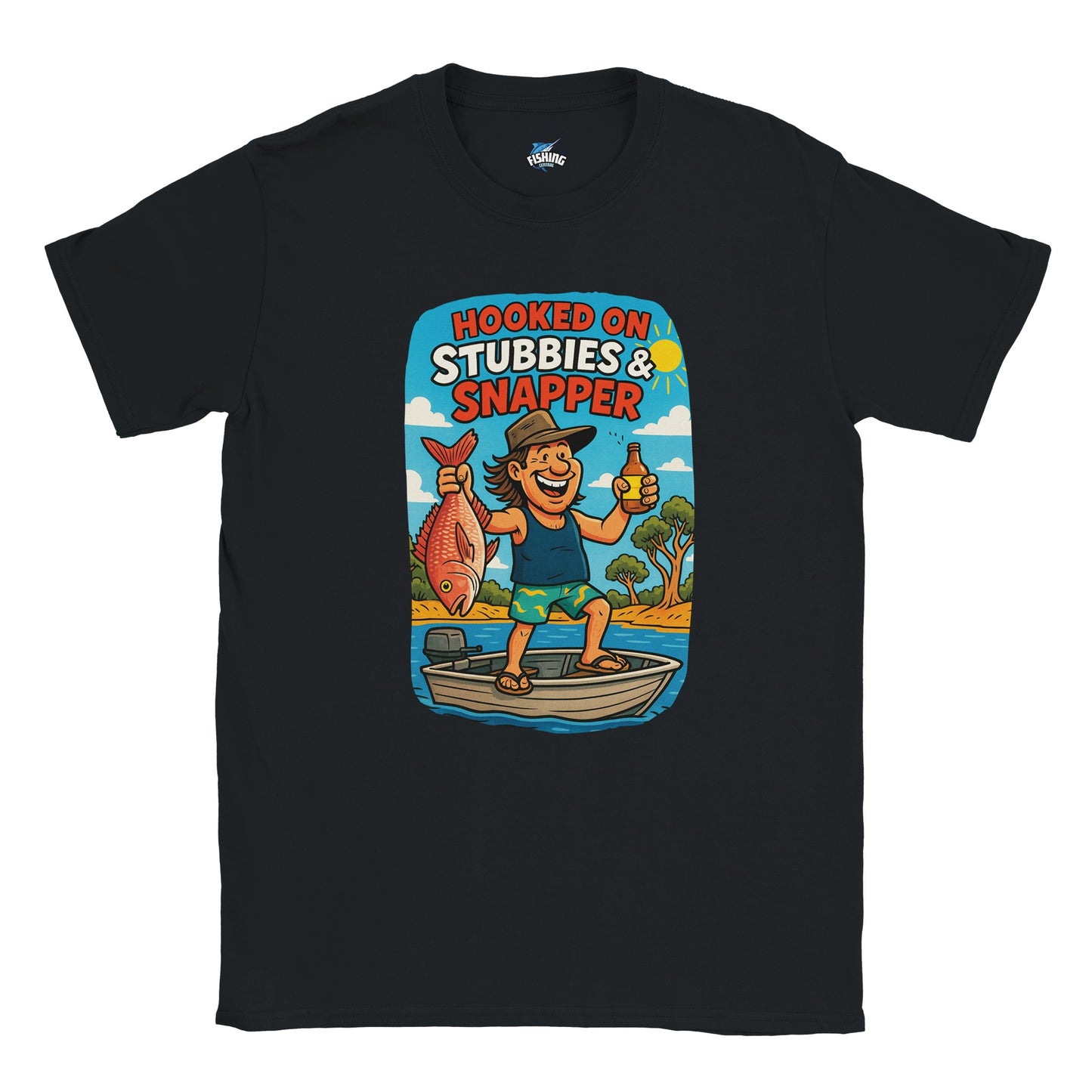 Hooked on Stubbies & Snapper Fishing T-shirt - view 4