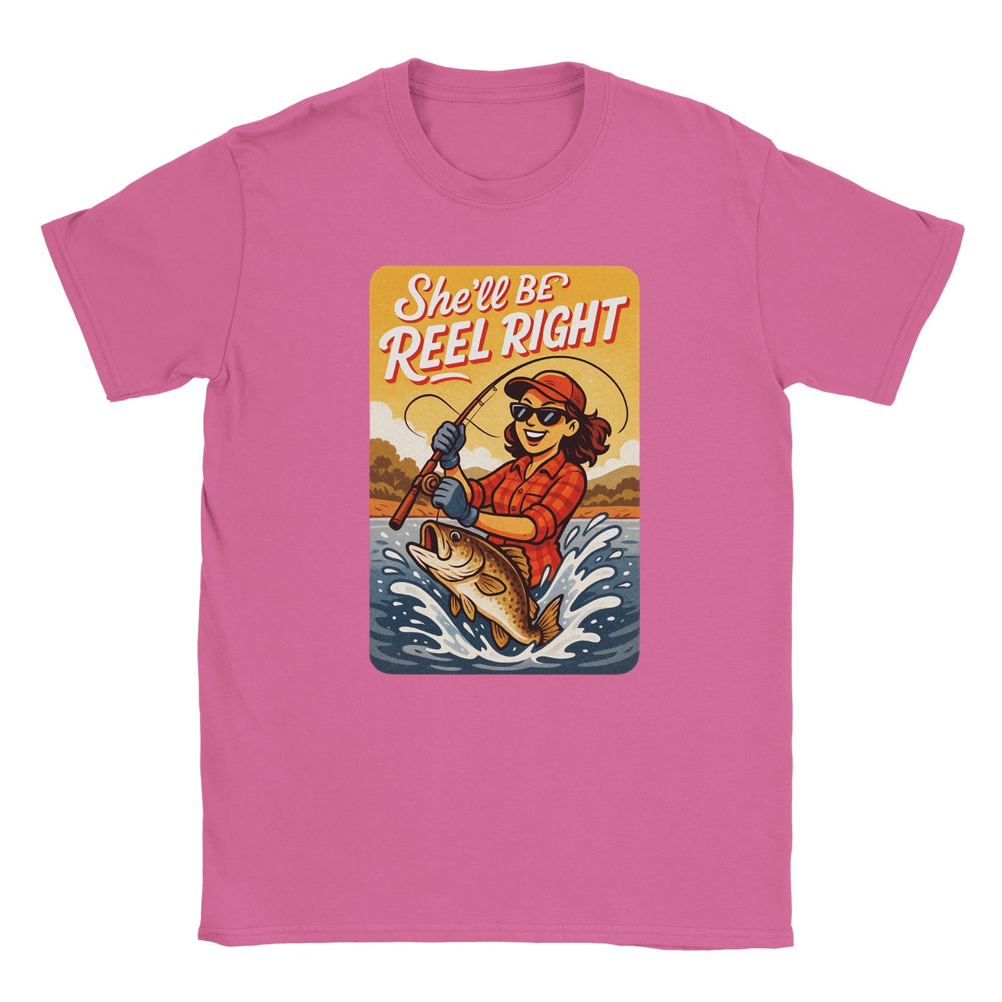 She'll Be Reel Right! Retro Fishing T-Shirt - view 8