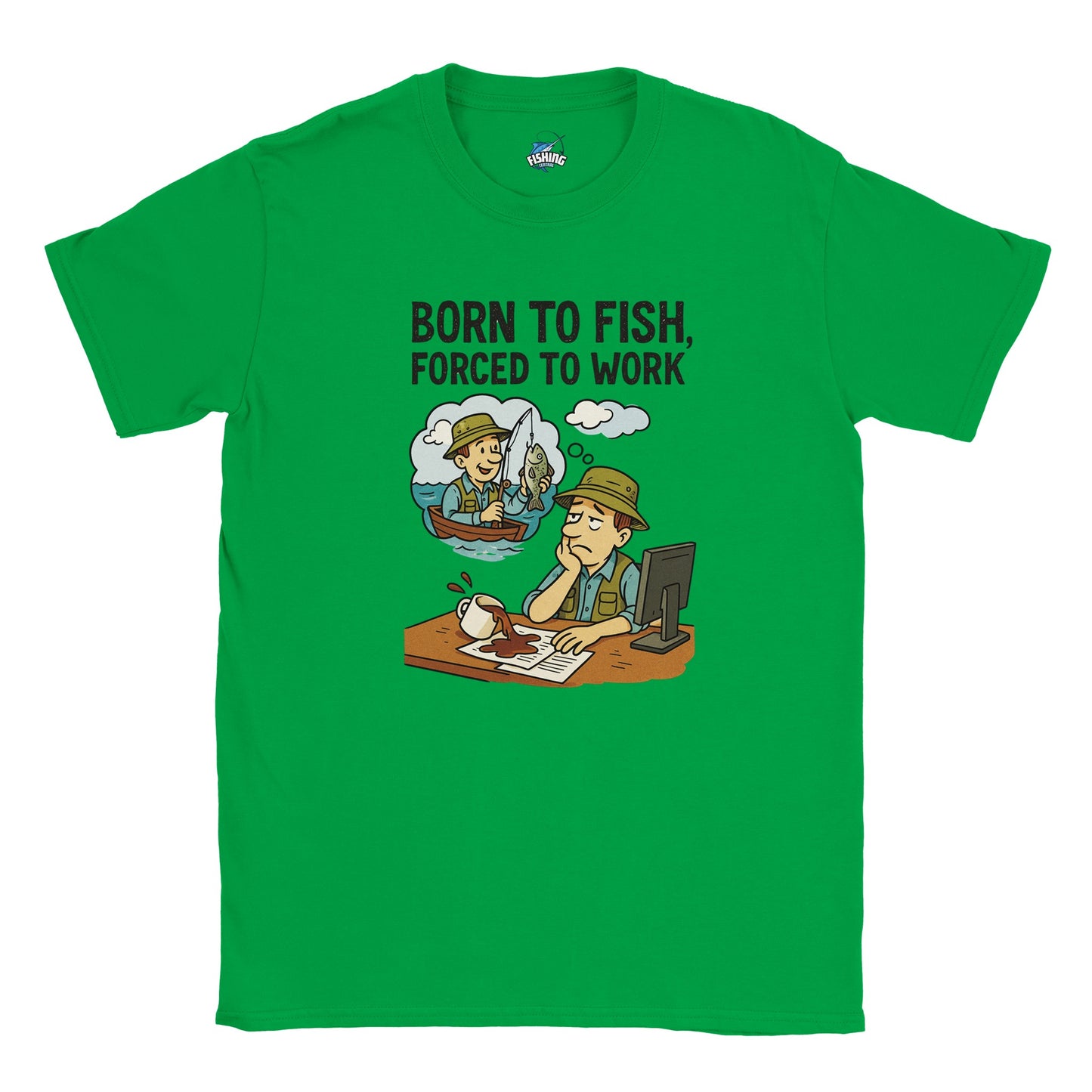 Born to Fish, Forced to Work Fishing T-shirt - view 7
