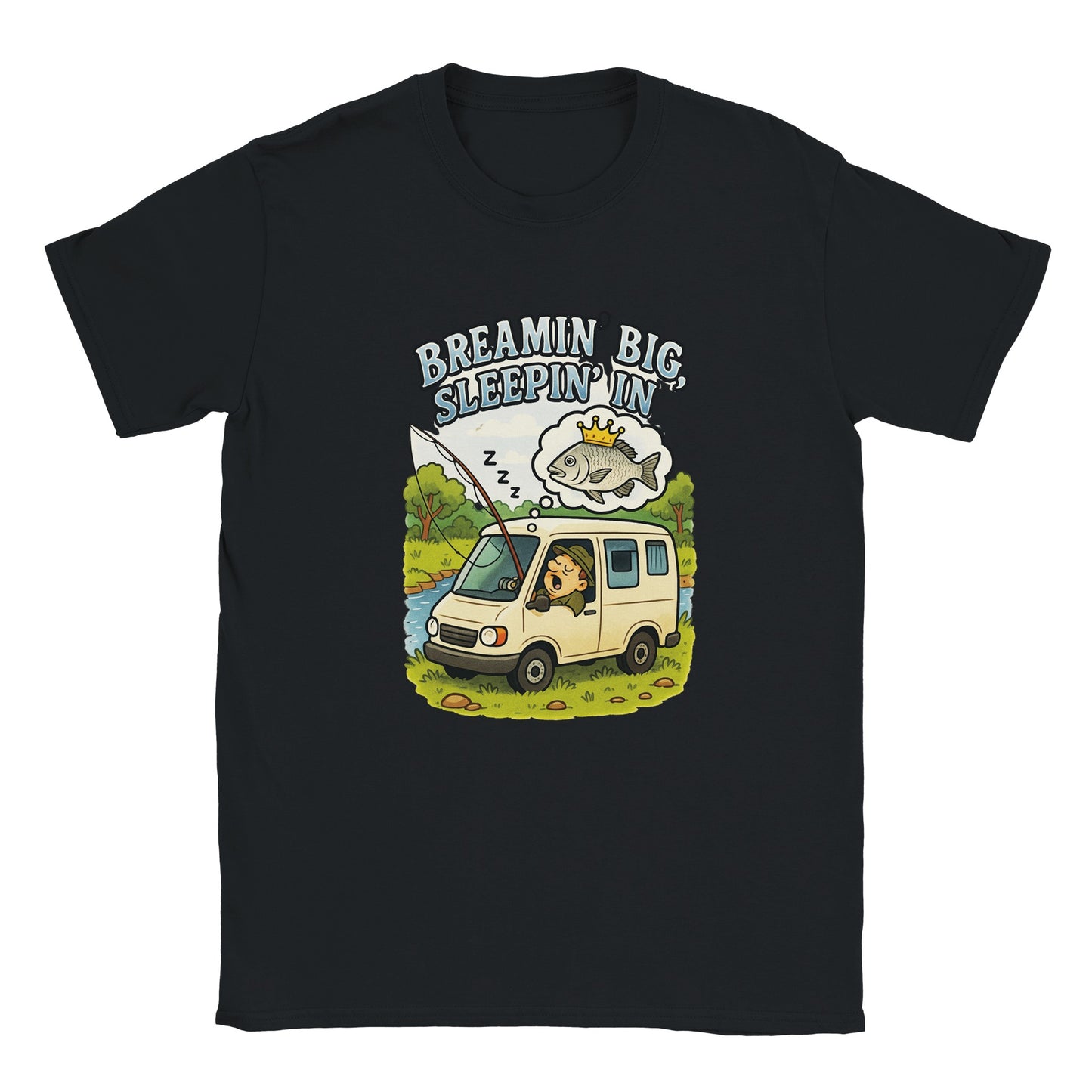 Breamin' Big, Sleepin' In Fishing T-shirt - view 3